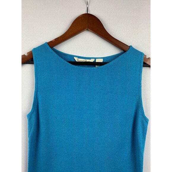 French Laundry Blue Sleeveless Knit Top S - Picture 2 of 4